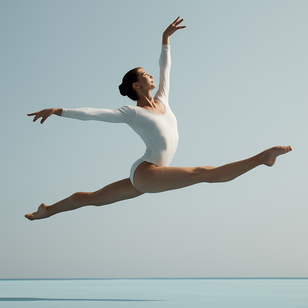 Gimnasta argentina en ejercicio artistico